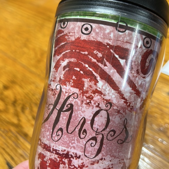 5/$25🦋 Starbucks Christmas 8 oz. Travel mug. Top has flip lid. Good condition - Picture 2 of 8